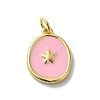 Brass Enamel Pendants KK-H487-16G-1
