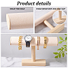 Wood & Velvet T Bar Bracelet Display Stands ODIS-WH0061-40B-4