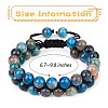 Natural Apatite Braided Bead Bracelet BJEW-SW00001-09-2