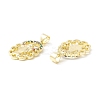 Rack Plating Brass Micro Pave Cubic Zirconia Pendants KK-E278-01G-2