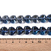 Electroplate Transparent Glass Beads Strands EGLA-B012-AB19-4