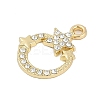 Rack Plating Alloy Micro Pave Rhinestone Pendants FIND-K020-05G-2