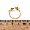 304 Stainless Steel with Rhinestone and Glass Cuff Rings RJEW-Q020-04G-3