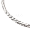 Tarnish Resistant 304 Stainless Steel Round Snake Chain Bracelets with Clasps BJEW-F472-01P-02-2