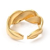 Ion Plating(IP) 304 Stainless Steel Twist Rope Shape Open Cuff Ring for Women X-RJEW-E063-06G-3