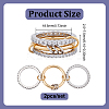 2Pcs 3 Layed Brass Rhinestone Finger Rings for Women RJEW-UN0003-09-4