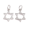 Brass Micro Pave Clear Cubic Zirconia Charms KK-G418-01P-1