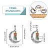 2 Sets Alloy Moon European Dangle Charms PALLOY-FI0001-03-2