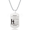 201 Stainless Steel To My Son Dog Tag Pendant Ball Chain Necklaces FS-WG527E6-05-1