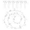 1Pc Wedding Bridal Flower Pearl Headband Hair Vine OHAR-GO0001-07-1