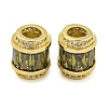 Rack Plating Brass Micro Pave Cubic Zirconia European Beads KK-F089-31G-05-1
