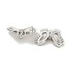 Brass Pave Clear Cubic Zirconia Butterfly Connector Charms with Sea Shell KK-Q820-13P-2