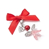 Angel Glass Pearl Beads & Acrylic Pendant Decorations HJEW-JM03184-03-5