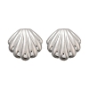 304 Stainless Steel Shell Shaped Studs Earrings for Women EJEW-K306-23P-2