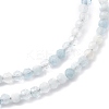 Natural Aquamarine Beaded Necklaces NJEW-JN02990-01-3