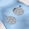 2Pcs 304 Stainless Steel Pendants STAS-LP0004-47P-1