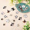 32Pcs 8 Styles Alloy Enamel Pendants ENAM-TA0004-18-5
