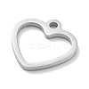Anti-Tarnish 304 Stainless Steel Charms STAS-R003-01P-02-2