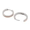 304 Stainless Steel Textured Huggie Hoop Earrings for Women EJEW-C096-35A-2