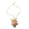 Cute Bees Acrylic Pendant Decoration HJEW-G026-01D-2