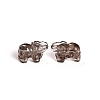 Natural Ice Obsidian Carved Elephant Beads PW-WGDD892-01-4