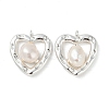 Brass Pave Natural Freshwater Pearl Pendants KK-U045-18S-1