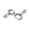 Non-Tarnish 3 Pairs 3 Styles 304 Stainless Steel Hoop Dangle Earrings for Women EJEW-K279-09B-P-4
