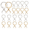 20 Pair 2 Color 304 Stainless Steel Leverback Earring Findings EJEW-AB00047-1