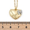 Brass Crossed Bowknot Heart Pendant Necklaces NJEW-K280-06G-02-3