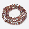 Electroplate Glass Beads Strands EGLA-A034-T6mm-J15-2