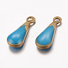 Antique Golden Plated Brass Enamel teardrop LS-X-KK-Q571-01C-2