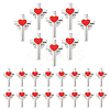 24Pcs Cross with Heart Alloy Enamel Lapel Pin Backs for Backpack Clothes JEWB-FG0001-59P-1