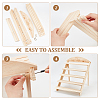 5-Tier 3-Row Wood Earring Display Card Racks ODIS-WH0329-35-4