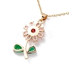 Colorful Cubic Zirconia Pendant Necklace NJEW-F307-02A-3