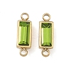 Birthstone 304 Stainless Steel Rhinestone Connector Charms STAS-L022-576G-01-1
