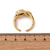 Brass Micro Pave Cubic Zirconia Cuff Rings for Women RJEW-F191-01G-03-5