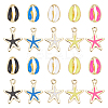 40 Pcs 10 Style Rack Plating Alloy Charms FIND-PH0004-09-7
