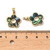 Natural Paua Shell Flower Pendants KK-G538-23G-3