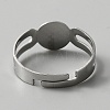 50Pcs Adjustable 304 Stainless Steel Finger Rings Findings DIY-WH0410-54-3