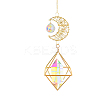 Moon Iron Hollow Big Pendant Decorations LS-DJEW-PW0007-07C-1