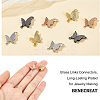 12Pcs 4 Colors Brass Links Connectors KK-BC0002-47-3