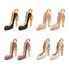 8Pcs 4 Colors Alloy Enamel Stilettos Pendants ENAM-FS0001-16-1