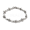 304 Stainless Steel Oval Link Bracelets for Men Women BJEW-V007-02P-2