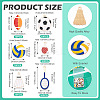 60Pcs 6 Styles Alloy Enamel Pendants ENAM-TA0002-96-4