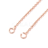 1.3MM Brass Cable Chain Necklace Making NJEW-D302-76RG-2