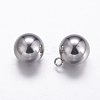 Tarnish Resistant 201 Stainless Steel Sphere Charms STAS-K146-048-10mm-1