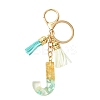 Transparent Epoxy Resin Pendant Keychains KEYC-FS00022-10-1