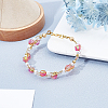 Two Tone Transparent Spray Painted Acrylic Corrugated Beads ACRP-FH0001-01-4