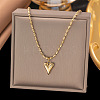 304 Stainless Steel Heart Pendant Necklaces for Women LS-NJEW-Z072-04G-1