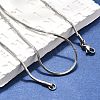 Tarnish Resistant 304 Stainless Steel Snake Chain Necklace Making STAS-P045-19P-4